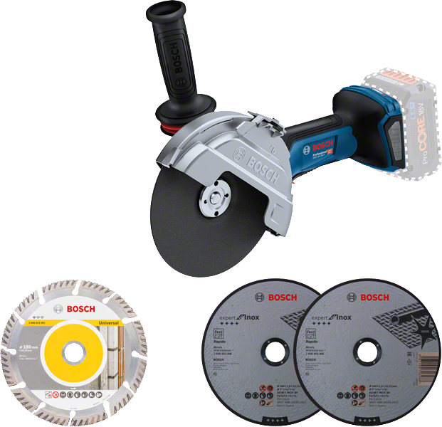 Bosch Vinkelsliper GWS 18v-180 P Solo Eske