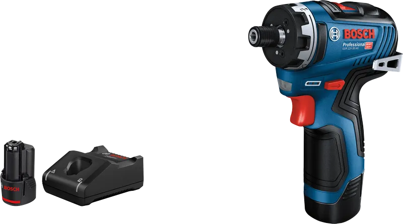 Bosch Drill GSR 12V-35 HX Med 2x3.0 Ah Batterier Og Lader I Pappeske