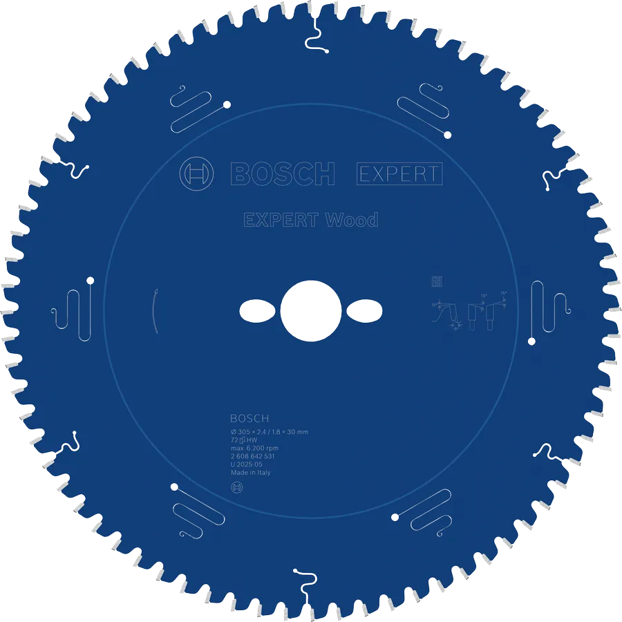 Bosch Sirkelsagblad 305 x 2,4/1,8 x 30 mm, T72 Wood EXPERT
