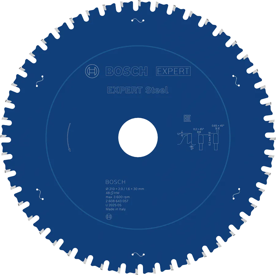 Bosch Sirkelsagblad 210 x 2/1,6 x 30 mm, T48 Steel EXPERT