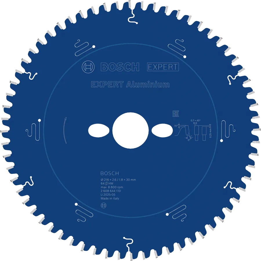 Bosch Sirkelsagblad 216 x 2,6/1,8 x 30 mm, T64 Aluminium EXPERT