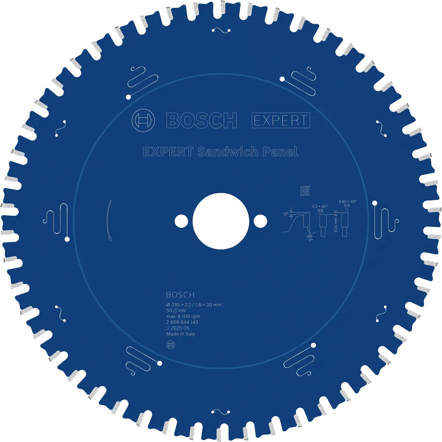 Bosch Sirkelsagblad 235 x 2,2/1,8 x 30 mm, T50 Sandwich Panel EXPERT