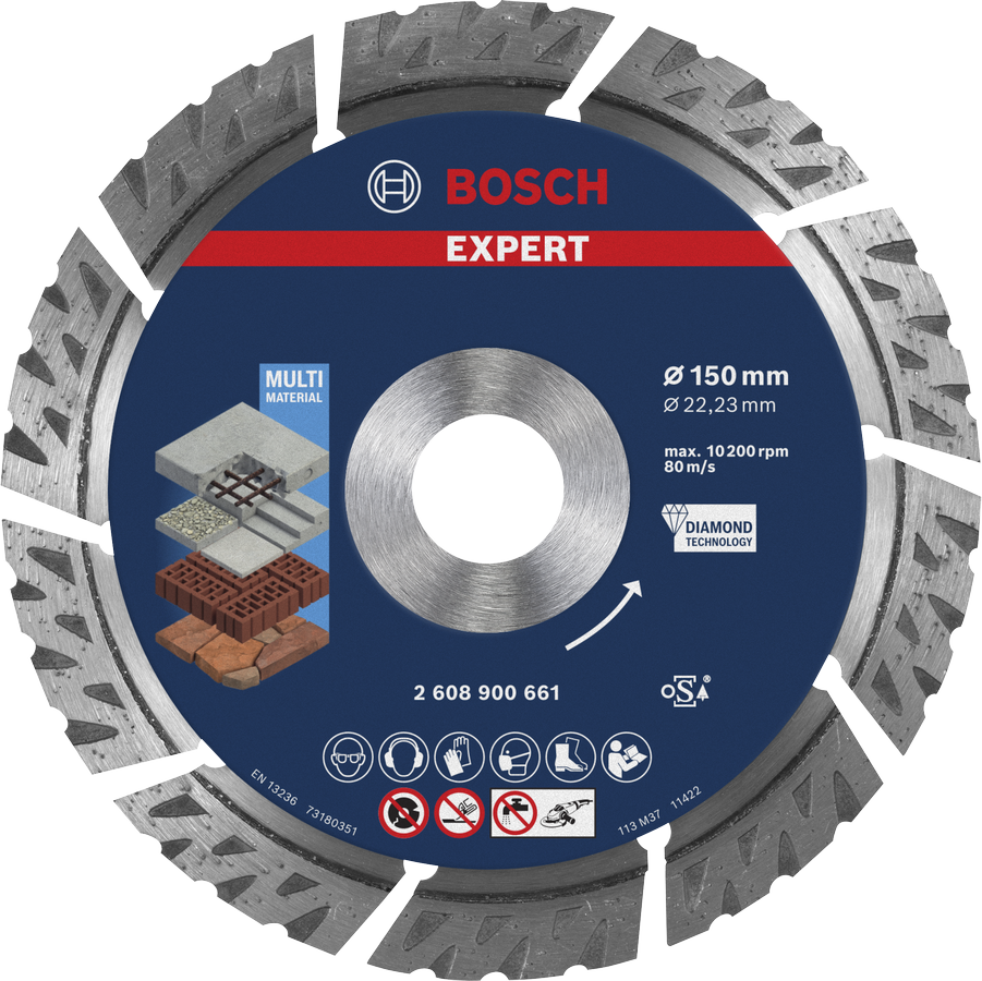 Bosch Diamantkappeskive Multi Material 150 x 22,23 x 2,4 x 12 mm EXPERT