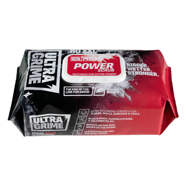 KCL Rød Ultragrime Power Scrub Wipes 80 Stk