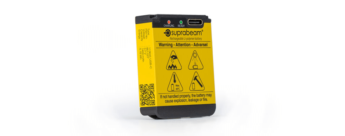 SupraBeam Batteri V3Air Oppladbar 1400mAh USB-C
