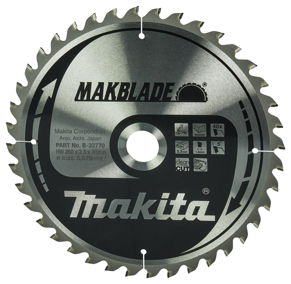 Makita Sirkelsagblad 260X30X40T