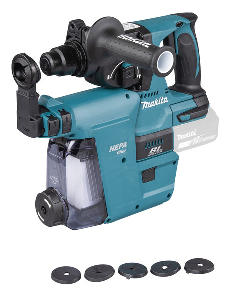 Makita Kombihammer SDS+ LXT 18V DHR242 Med Støvsuger Uten Batteri Og Lader