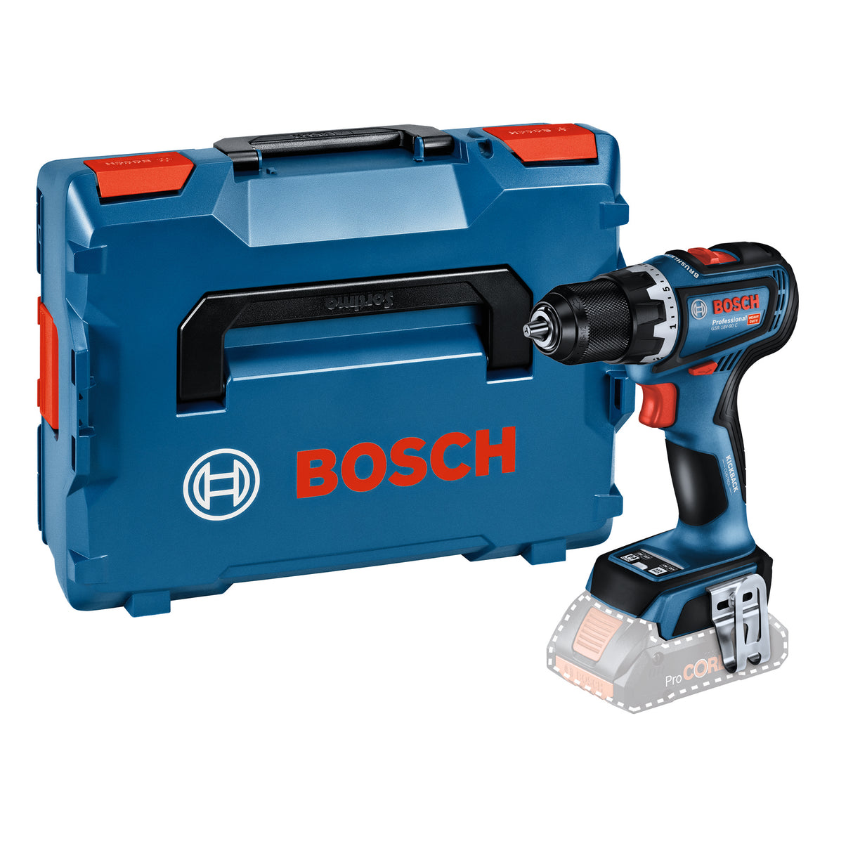 Bosch Drill Gsr 18V-90 C Uten Batteri Og Lader L-Boxx
