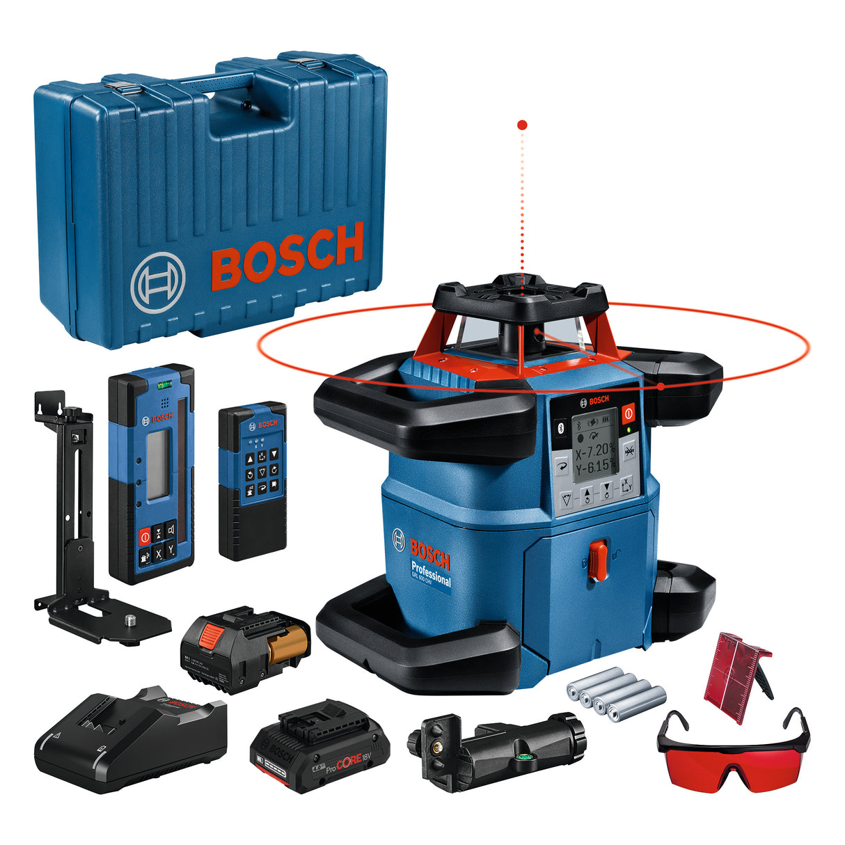 Bosch Rotasjonslaser Grl 600Chv Med Lr 60 + Rb 60