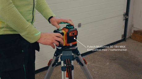 Futech Multicross 3D 18V MAX Grønn - Universell 3D-laser