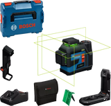 Bosch Kryss- Og Linjelaser Gll 12V-100-33 Cg 12V Komplett Grønn