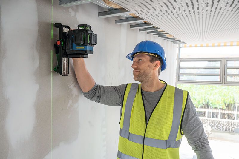 Bosch Kryss- Og Linjelaser Gll 12V-100-33 Cg 12V Komplett Grønn