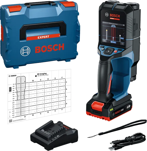 Bosch Detektor D-tect 18V-200-17C 1x2.0 Ah Batteri Og Lader I L-Boxx
