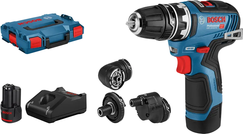 Bosch Drill Gsr 12V-35Fc 2X3,0Ah Med 4 Forsatser L-