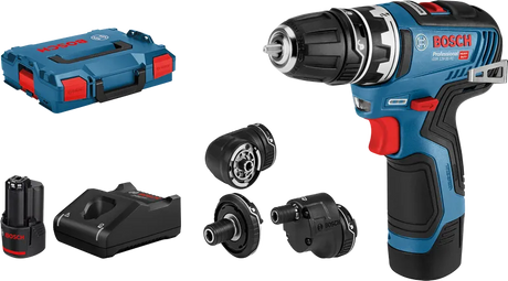 Bosch Drill Gsr 12V-35Fc 2X3,0Ah Med 4 Forsatser L-