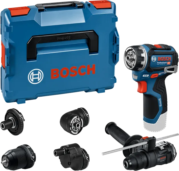 Bosch Drill GSR 12V-32 FC 5xGFA 2x2.0 Ah Batterier Og Lader I L-Boxx
