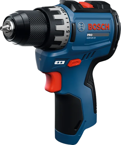Bosch Drill GSR 12V-31 1x3.0 og 1x2.0 Ah Batterier Og Lader I Nylonveske