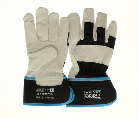 Frigg Halvforet skinn hanske m/mansjett