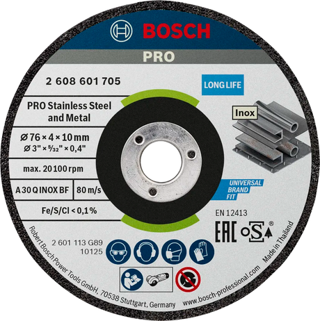 Bosch Slipeskive Til Metal 76x4x10 mm A2