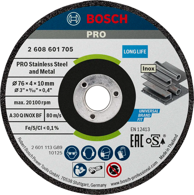 Bosch Slipeskive Til Metal 76x4x10 mm A2