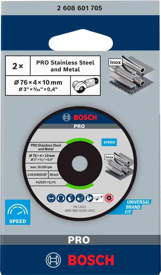 Bosch Slipeskive Til Metal 76x4x10 mm A2