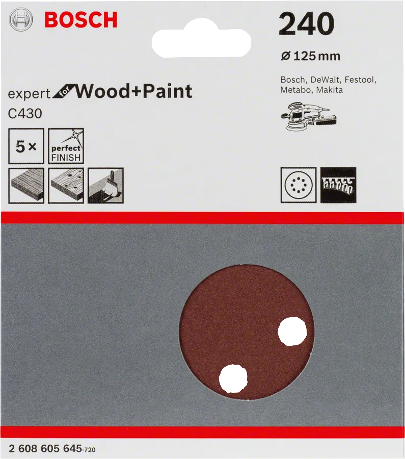 Bosch Slipepapir 125 Mm GEX/PEX