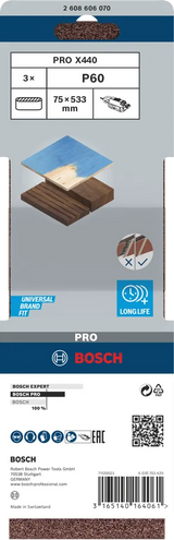 Bosch Båndslipepapir Redwood 75x533 mm Pk. 3