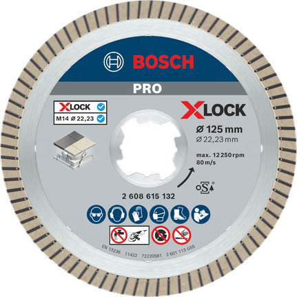 Bosch Diamantblad X-Lock Best Ceramic 125 Mm