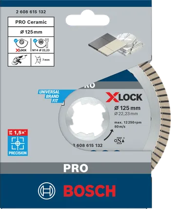 Bosch Diamantblad X-Lock Best Ceramic 125 Mm