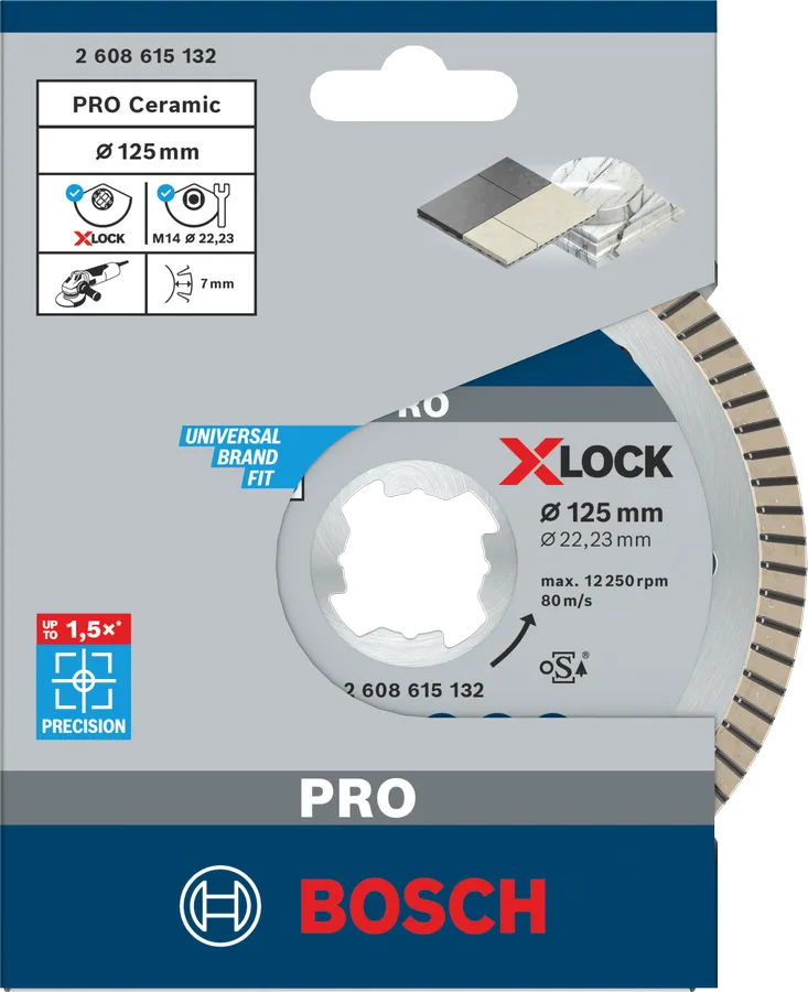 Bosch Diamantblad X-Lock Best Ceramic 125 Mm