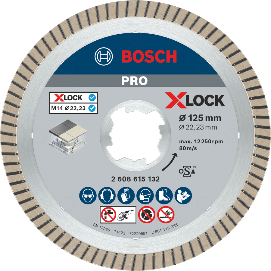 Bosch Diamantblad X-Lock Best Ceramic 125 Mm