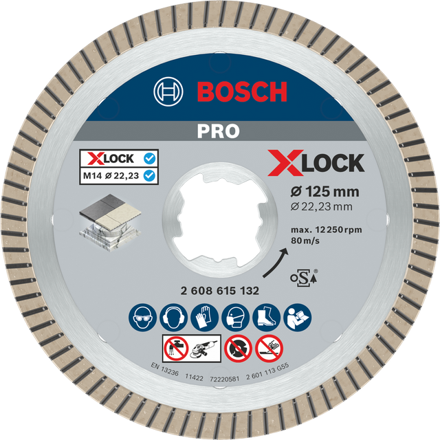 Bosch Diamantblad X-Lock Best Ceramic 125 Mm