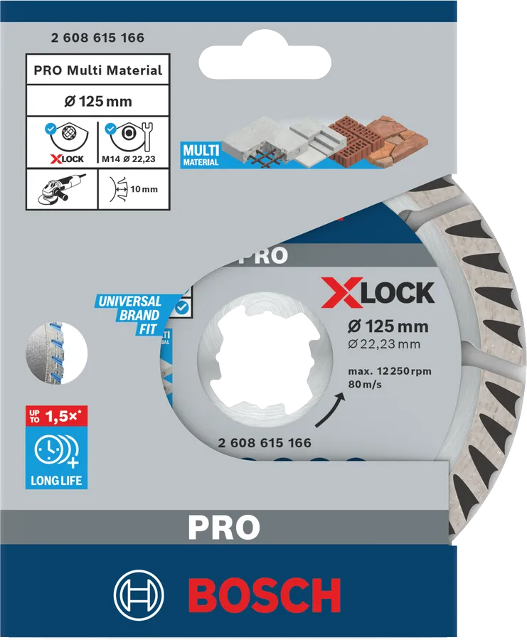 Bosch Diamantblad X-Lock Standard Universal 125X22,23 Mm