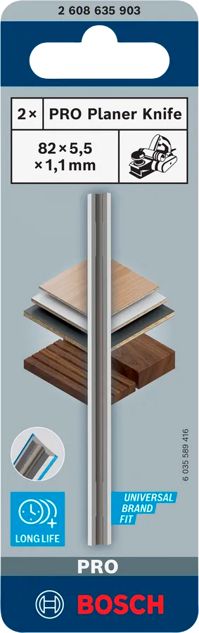 Bosch Høvelkniv 82 mm HM Pk. 2