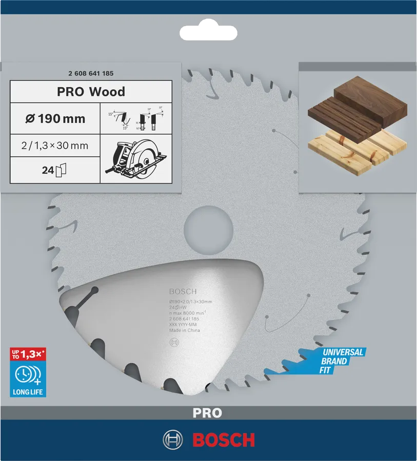 Bosch Sirkelsagblad 190 x 2 x 30 mm, T24 Wood PRO