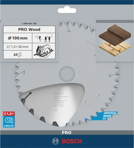 Bosch Sirkelsagblad 190 x 2 x 30 mm, T24 Wood PRO