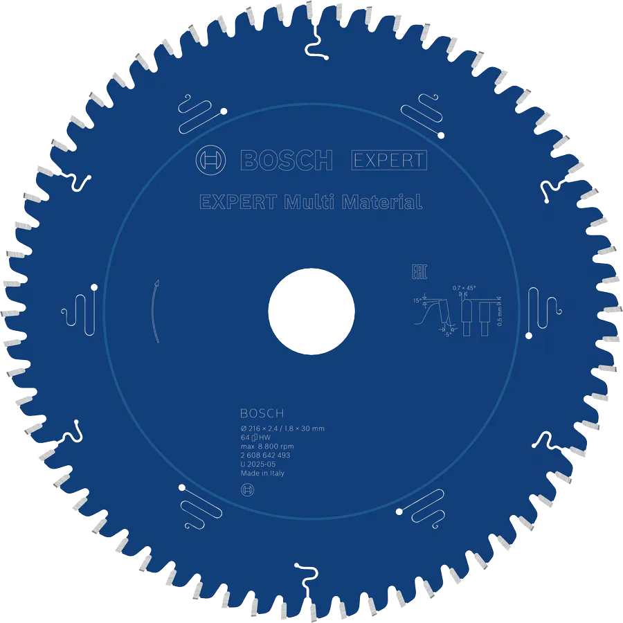 Bosch Sirkelsagblad 216x2,4/1,8x30 Mm T64 Mutimaterial EXPERT