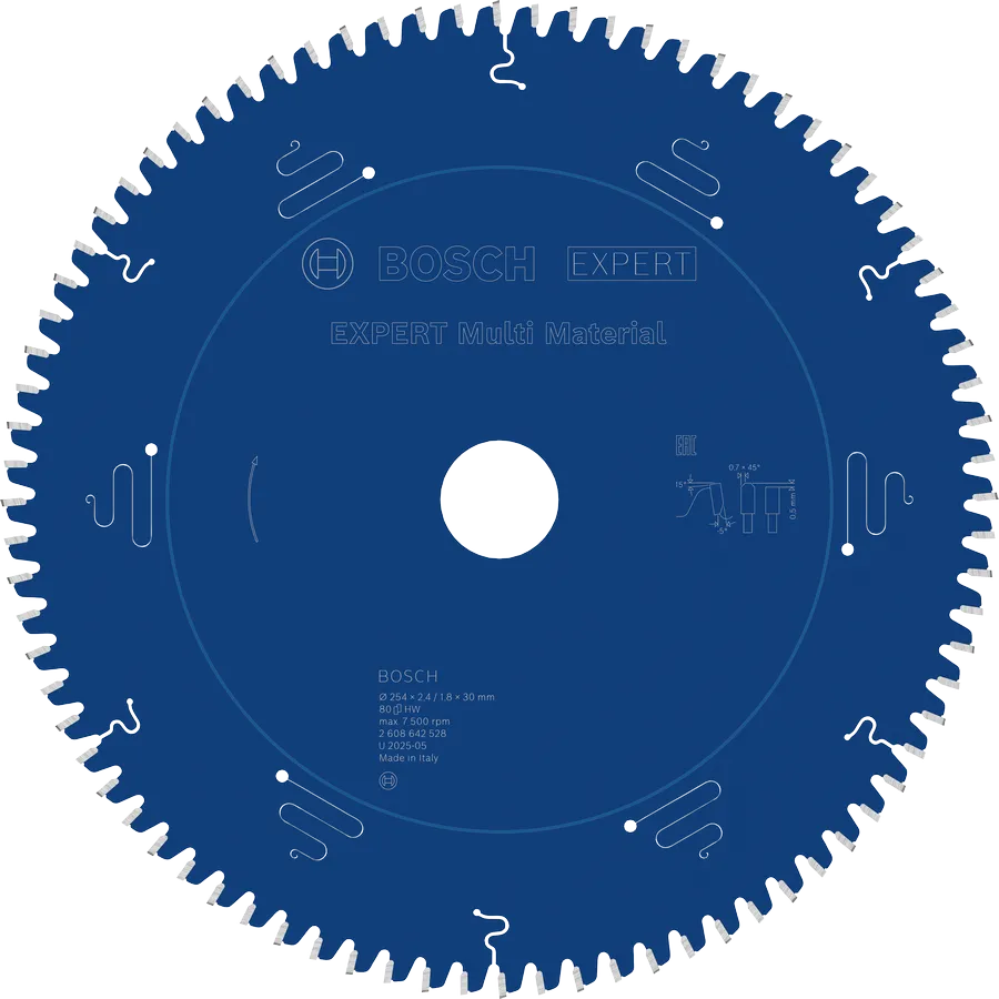 Bosch Sirkelsagblad 254x2,4x30mm 80T Multimaterial EXPERT