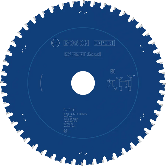 Bosch Sirkelsagblad 210 x 2/1,6 x 30 mm, T48 Steel EXPERT