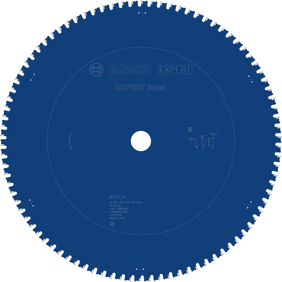Bosch Sirkelsagblad 355 x 2,6/2,2 x 25,4 mm, T90 Steel EXPERT