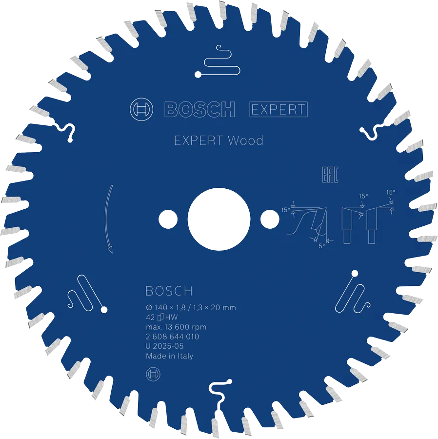 Bosch Sirkelsagblad 140 x 1,8/1,3 x 20 mm, T42 Wood EXPERT