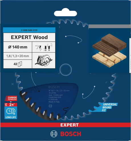 Bosch Sirkelsagblad 140 x 1,8/1,3 x 20 mm, T42 Wood EXPERT