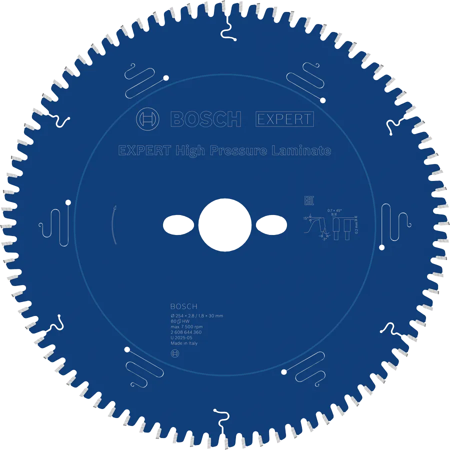 Bosch Sirkelsagblad 254 x 2,8/1,8 x 30 mm, T80 High Pressure Laminate EXPERT