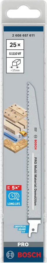 Bosch Bajonettsagbl S1110Vf Multimaterial Demolition Pk 25