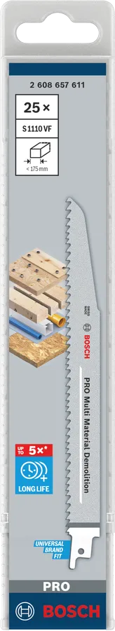 Bosch Bajonettsagbl S1110Vf Multimaterial Demolition Pk 25