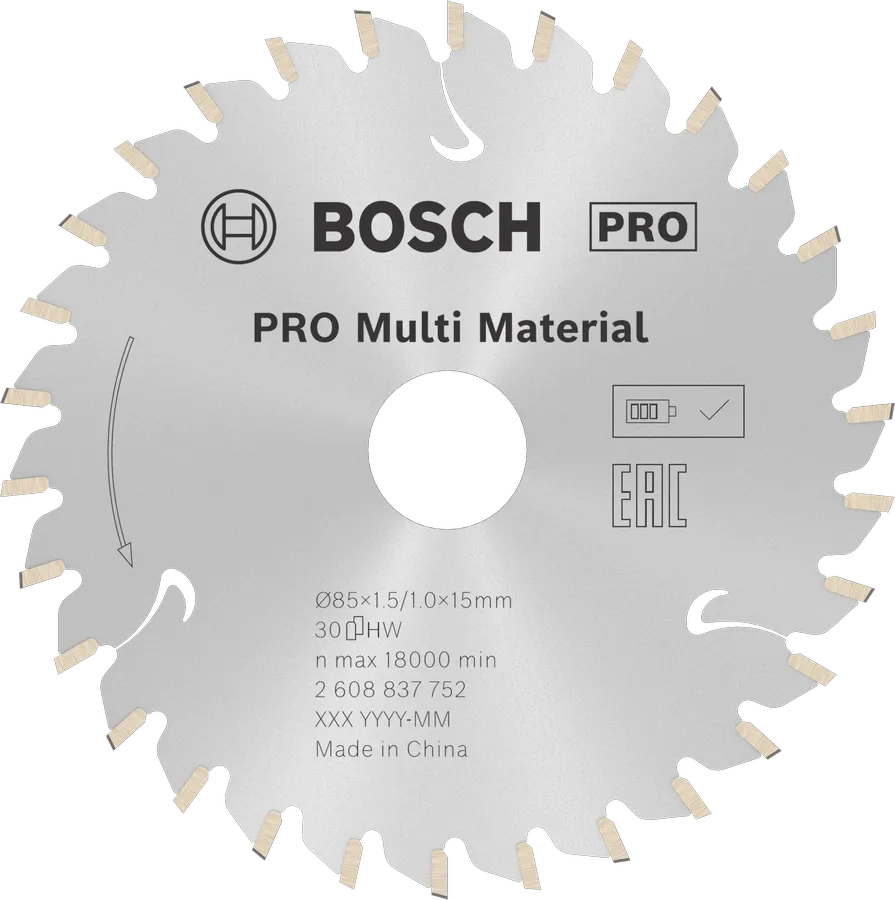 Bosch Sirkelsagblad Ø85X15 30T Multimaterial