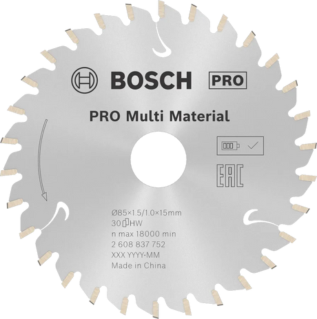 Bosch Sirkelsagblad Ø85X15 30T Multimaterial