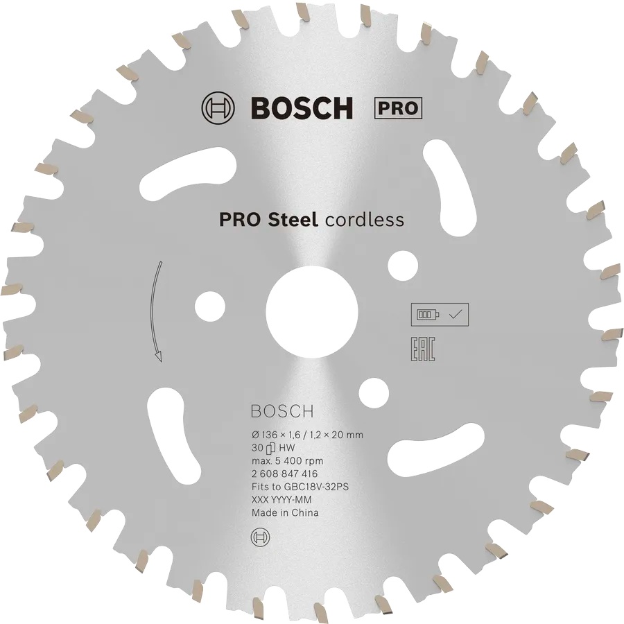 Bosch Sagblad For Armeringskutter 136 x 1,6/1,1 x 20 mm