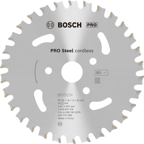 Bosch Sagblad For Armeringskutter 136 x 1,6/1,1 x 20 mm