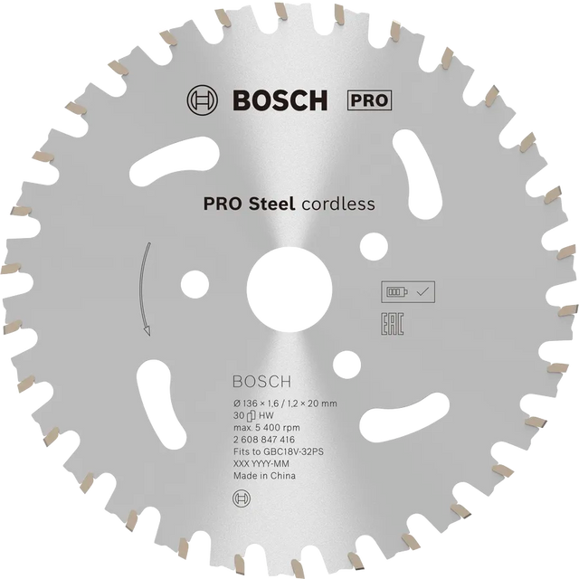 Bosch Sagblad For Armeringskutter 136 x 1,6/1,1 x 20 mm